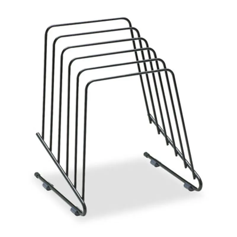 Wire Step File II, 5 Sections, Letter to Legal Size Files, 7.25" x 6" x 8.25", Black - Desktop Document Racks & Sorters | Fellowes
