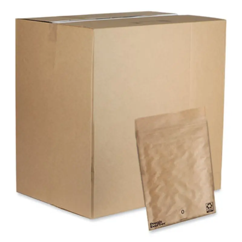 EverTec Curbside Recyclable Padded Mailer, #0, Kraft Paper, Self-Adhesive Closure, 7 x 9, Brown, 300/Carton - Envelopes & Mailers | Pregis