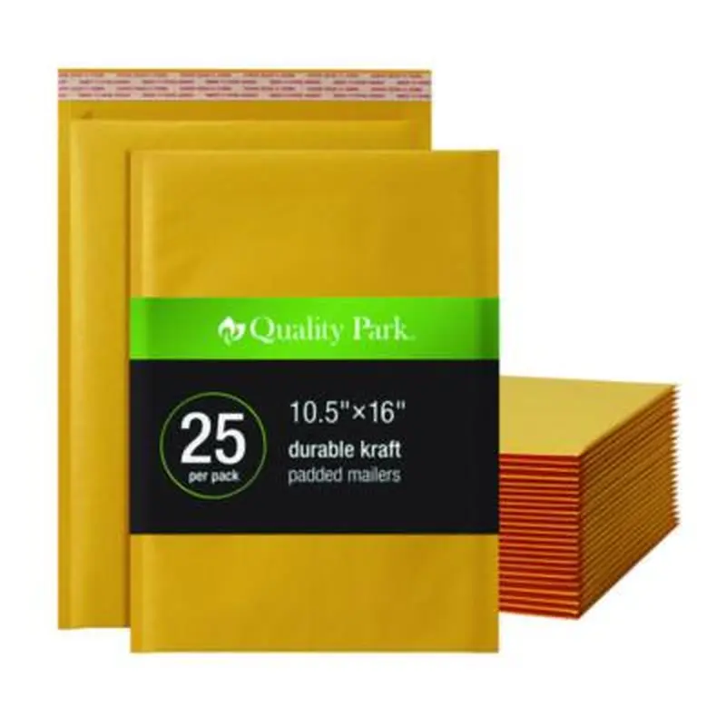 Kraft Bubble Mailers, Barrier Bubble Cushion, Redi-Seal Adhesive Closure, 10.5 x 15, Brown Kraft, 25/Pack - Envelopes & Mailers | Quality Park