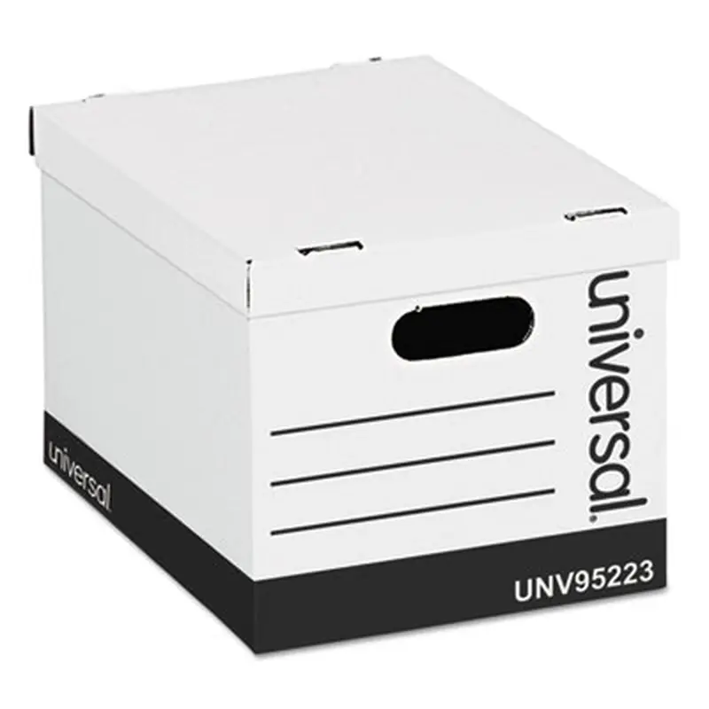 Basic-Duty Easy Assembly Storage Files, Letter/Legal Files, White, 12/Carton - File Boxes | Universal