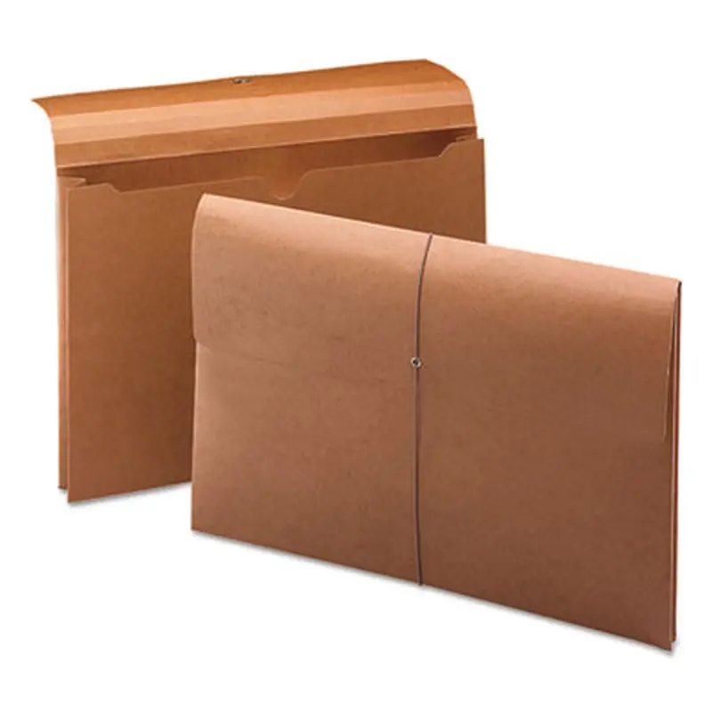 Expanding Wallet with Elastic Cord, 2" Expansion, 1 Section, Elastic Cord Closure, Legal Size, Redrope - File Jackets/Sleeves/Wallets | Smead