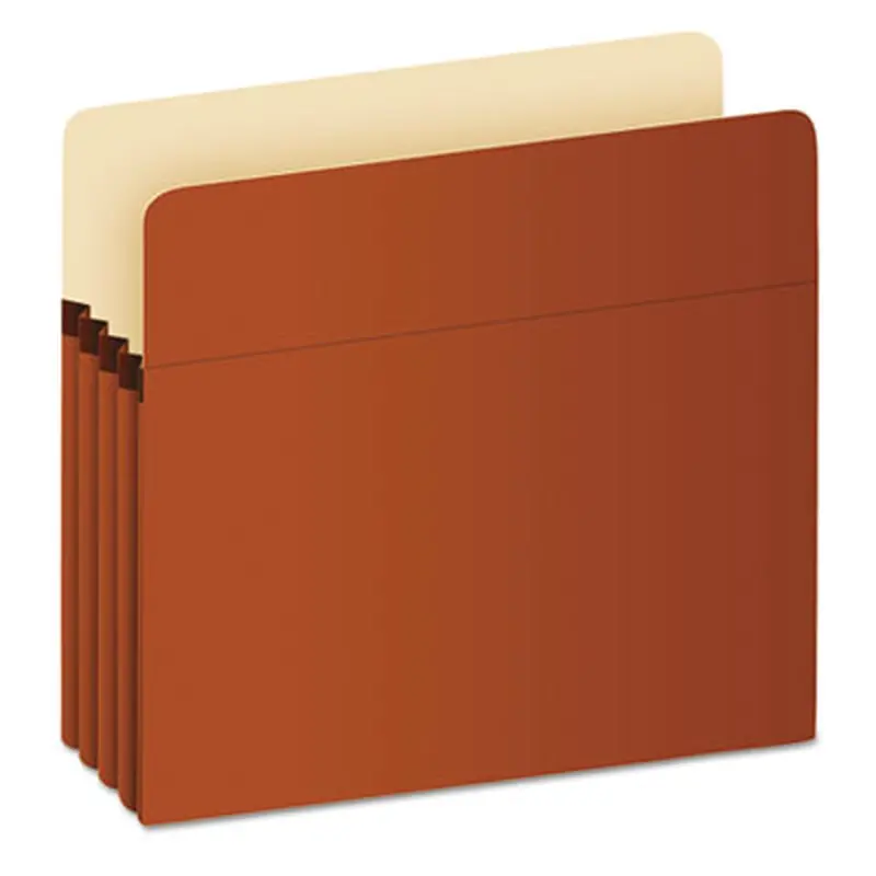 Pocket File, 3.5" Expansion, Letter Size, Red Fiber - File Jackets/Sleeves/Wallets | Pendaflex