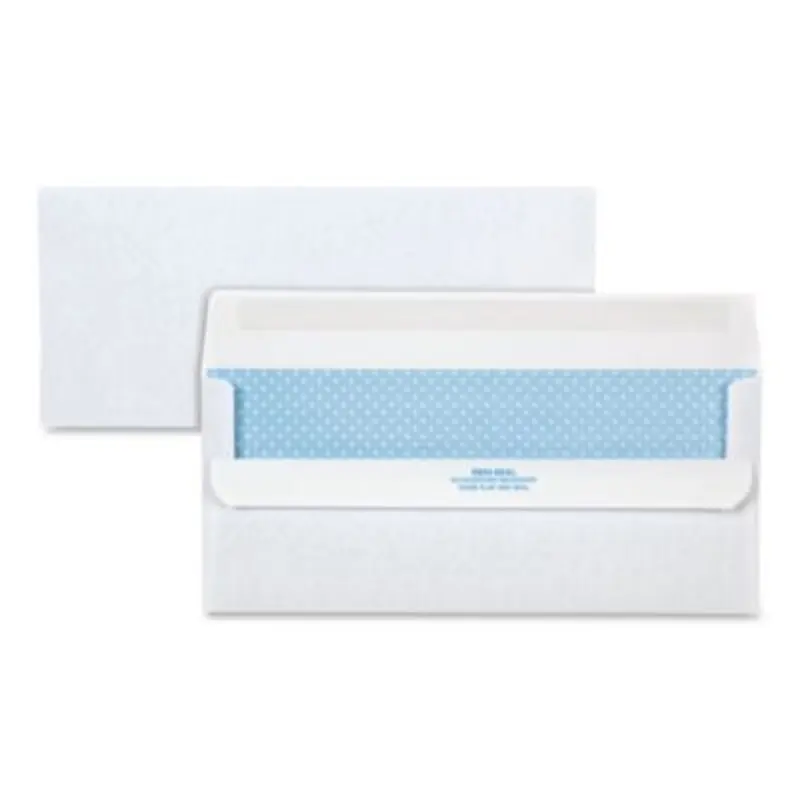 Redi-Seal Security-Tint Envelope, #10, Commercial Flap, Redi-Seal Adhesive Closure, 4.13 x 9.5, White, 500/Box - Business Envelopes | Quality Park
