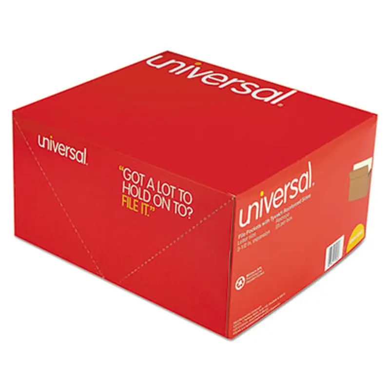 Redrope Expanding File Pockets, 3.5" Expansion, Letter Size, Redrope, 25/Box - File Jackets/Sleeves/Wallets | Universal
