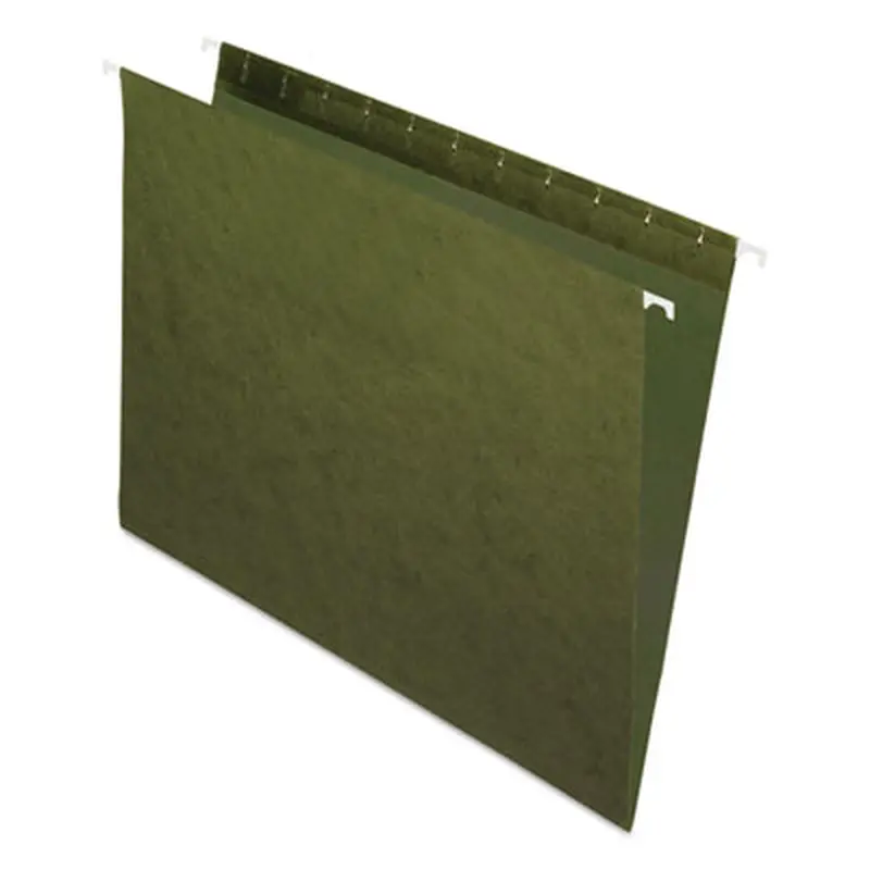 Standard Green Hanging Folders, Letter Size, Straight Tabs, Standard Green, 25/Box - Hanging File Folders | Pendaflex