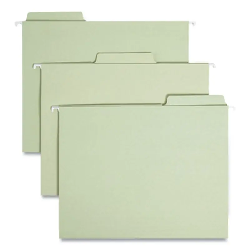 FasTab Hanging Folders, Letter Size, 1/3-Cut Tabs, Moss, 20/Box - Hanging File Folders | Smead