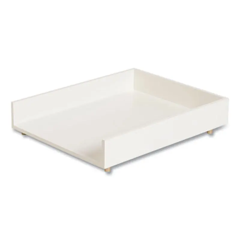 Juliet Paper Tray, 1 Section, Holds 11" x 8.5" Files, 10 x 12.25 x 2.5, White - Desktop Document Racks & Sorters | U Brands