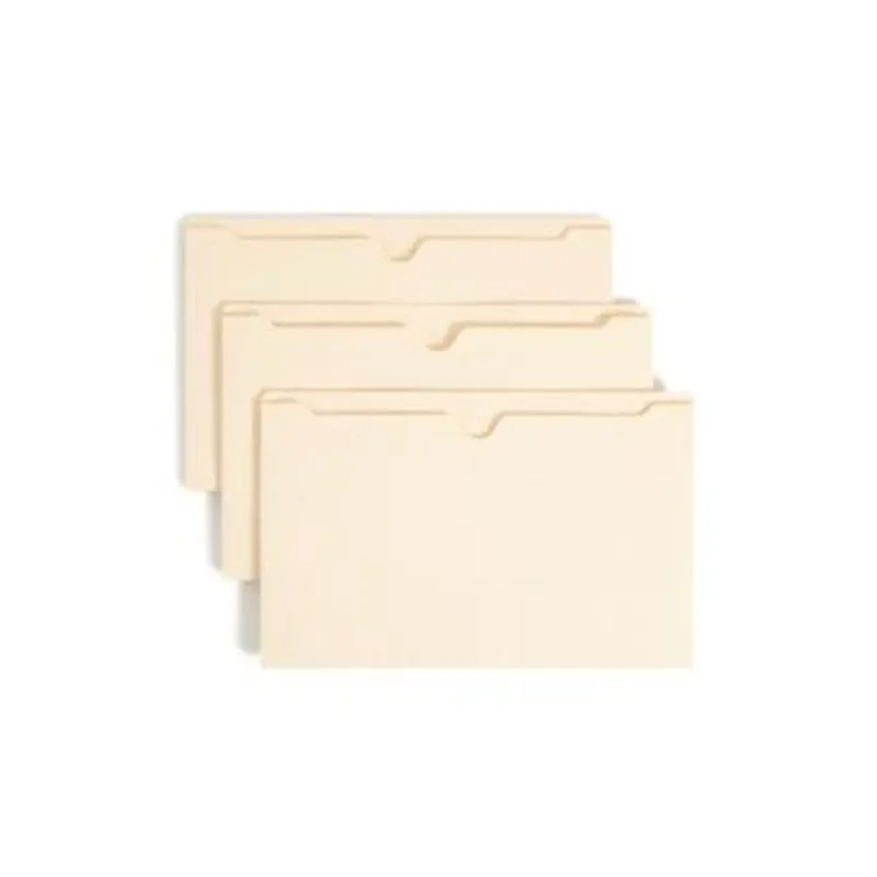 Manila File Jackets, 2-Ply Straight Tab, Legal Size, Manila, 50/Box - File Jackets/Sleeves/Wallets | Smead