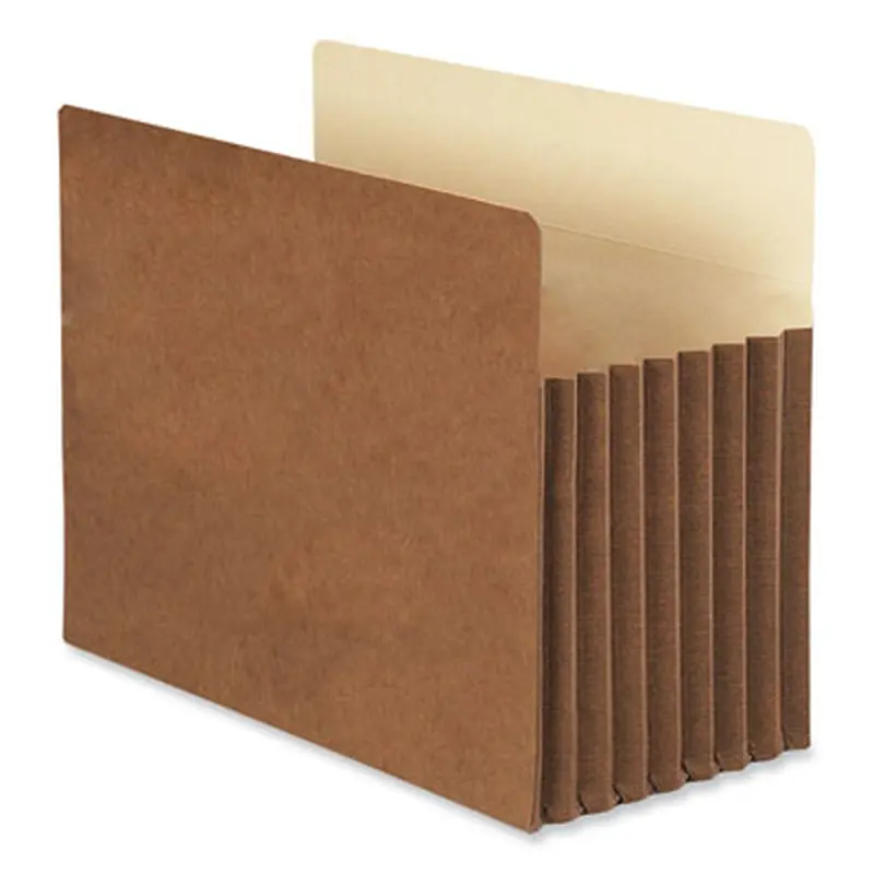 Redrope TUFF Pocket Drop-Front File Pockets with Fully Lined Gussets, 7" Expansion, Letter Size, Redrope, 5/Box - File Jackets/Sleeves/Wallets | Smead