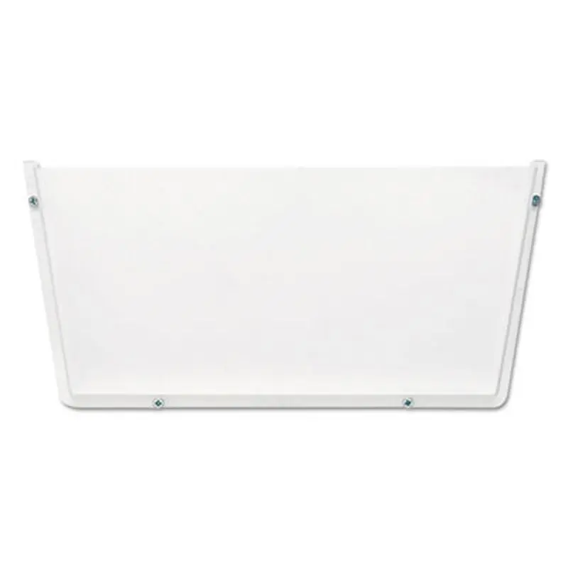Unbreakable DocuPocket Wall File, Letter Size, 14.5" x 3" x 6.5", Clear - Hanging File Systems | deflecto