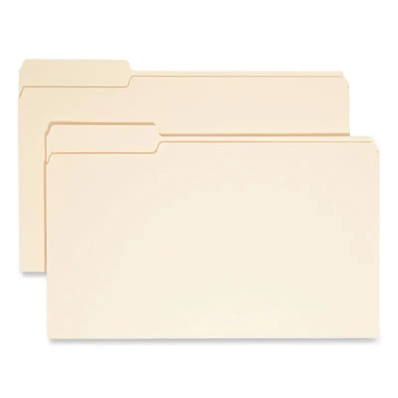 Manila File Folders, 1/3-Cut Tabs: Left Position, Legal Size, 0.75" Expansion, Manila, 100/Box - File Folders | Smead