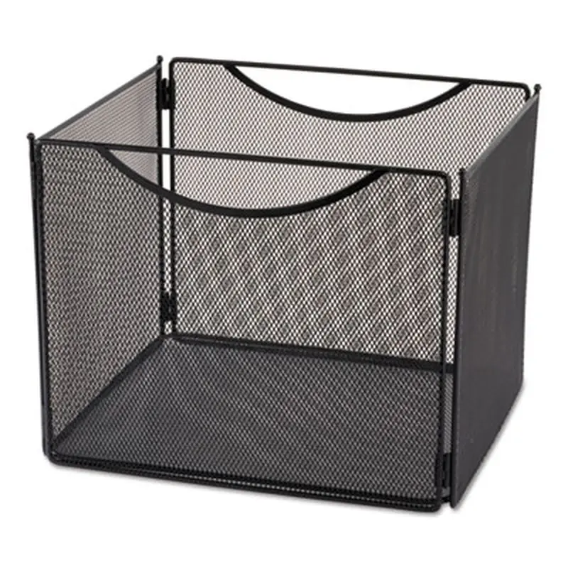 Onyx Desktop Box File, Letter Files, 12.5" x 11" x 10", Black - File Boxes | Safco