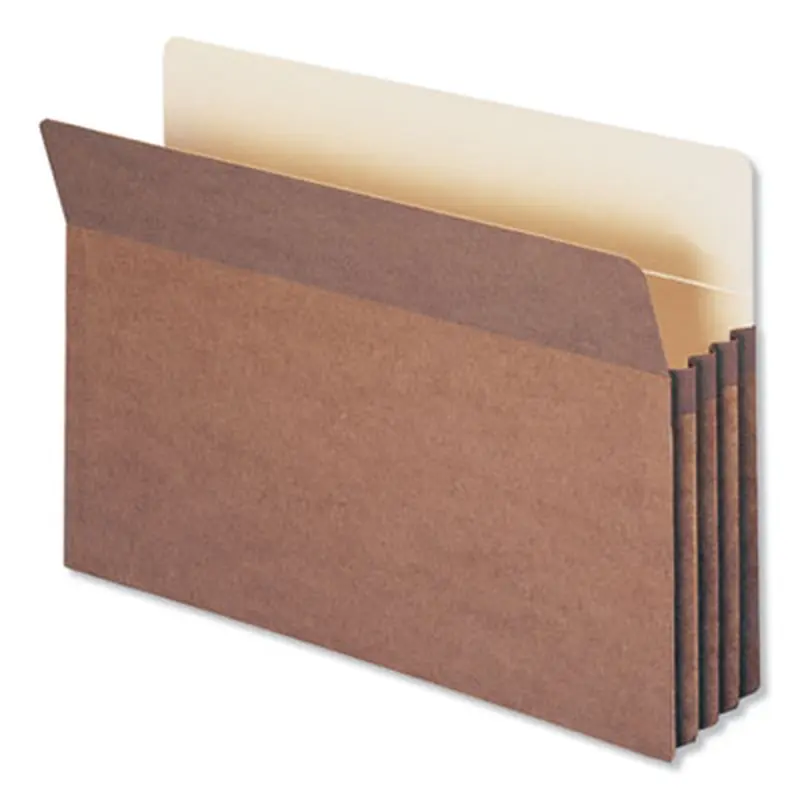 Redrope Drop Front File Pockets, 3.5" Expansion, Legal Size, Redrope, 25/Box - File Jackets/Sleeves/Wallets | Smead