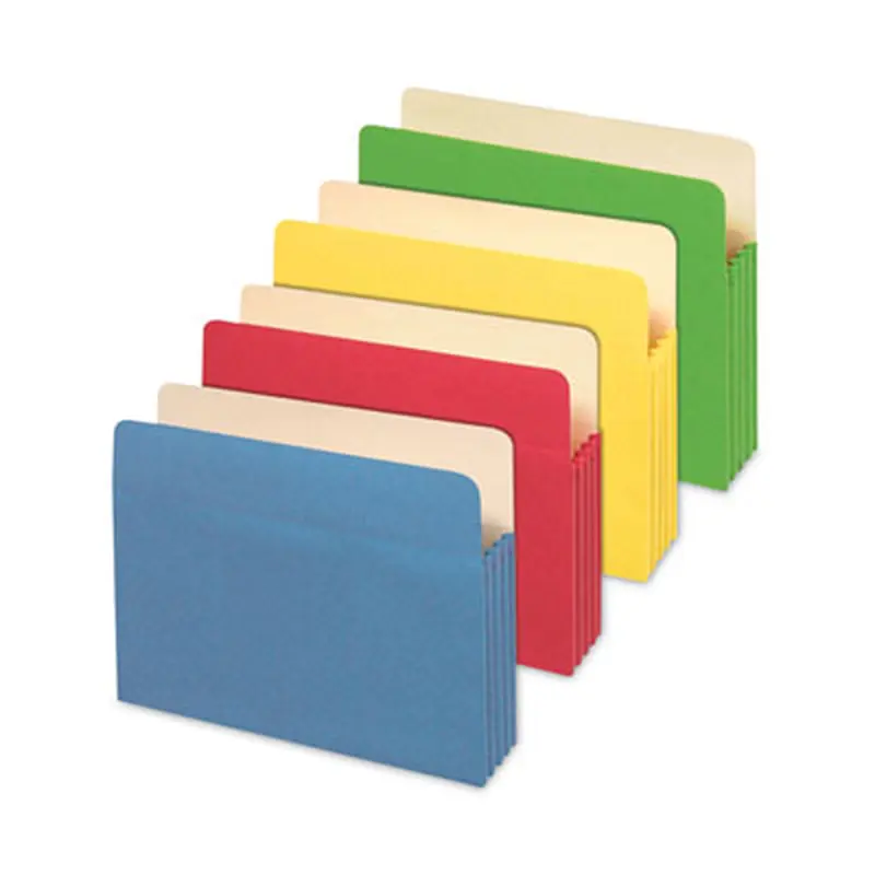 Redrope Expanding File Pockets, 3.5" Expansion, Letter Size, Assorted Colors, 5/Box - File Jackets/Sleeves/Wallets | Universal