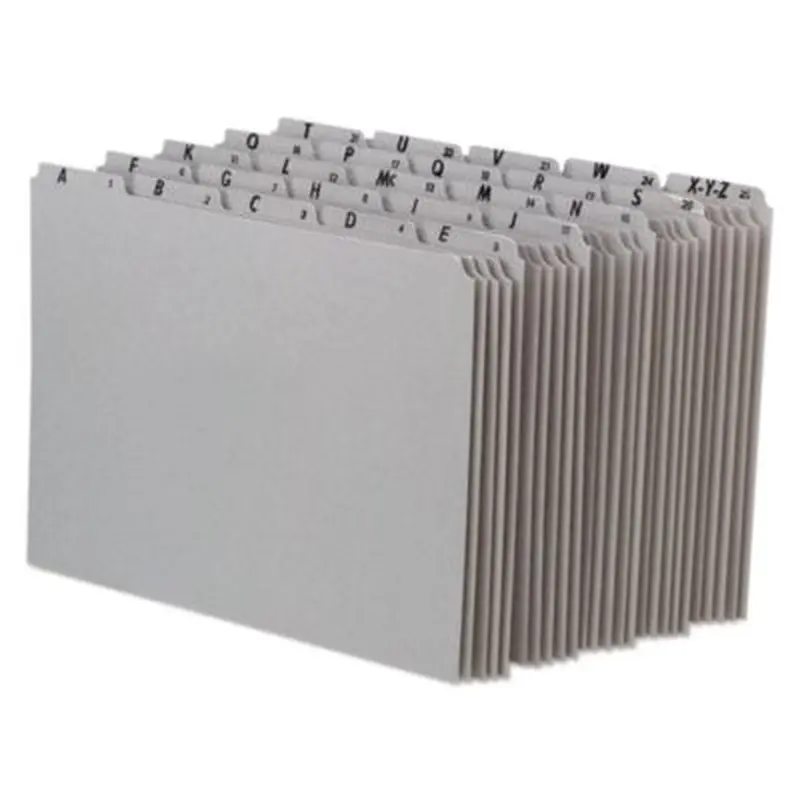 Top Tab A-Z File Guides, 1/5-Cut Top Tab, A to Z, 8.5 x 11, Gray, 25/Set - File Guides | Pendaflex