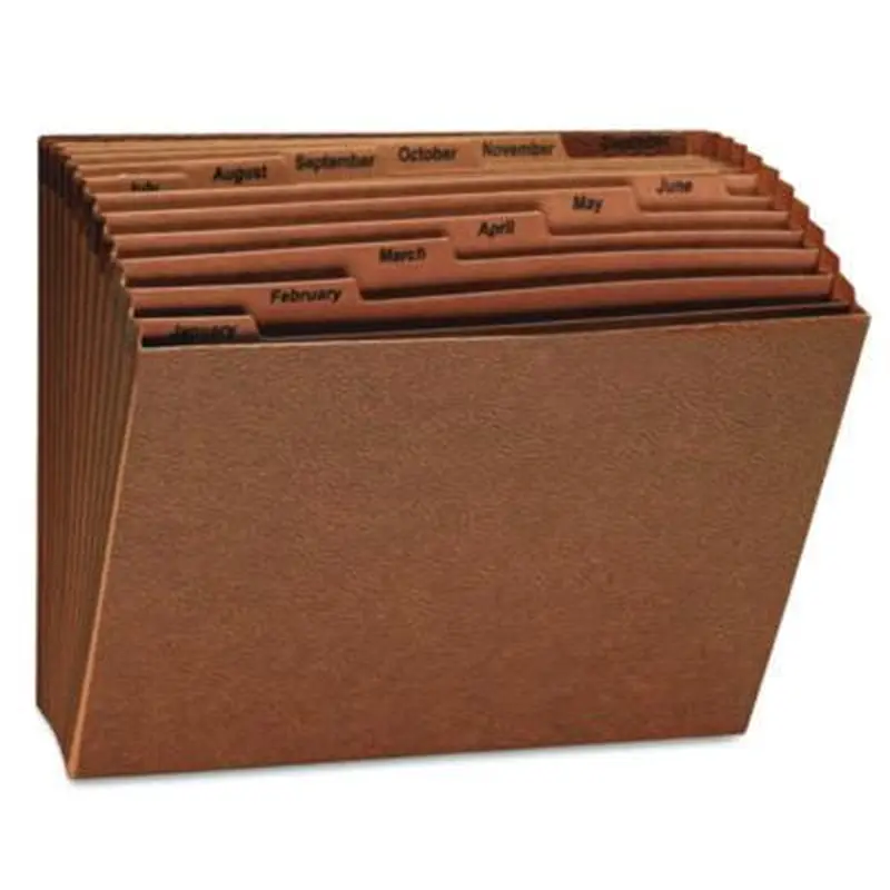 Expanding Files, 12 Sections, 1/12-Cut Tabs, Letter Size, Redrope - File Jackets/Sleeves/Wallets | Universal