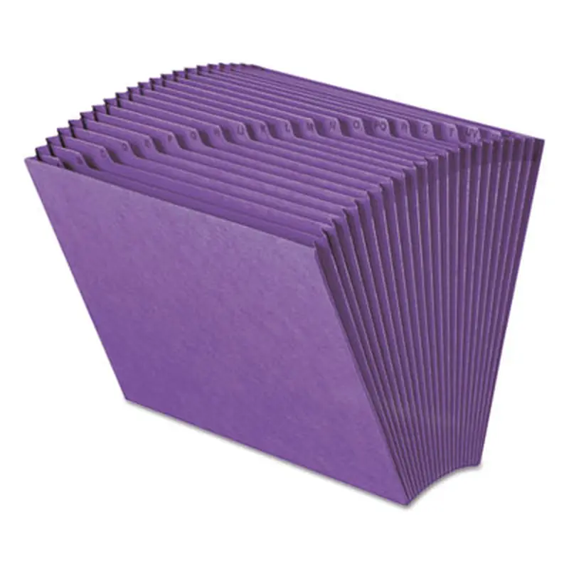 Heavy-Duty Indexed Expanding Open Top Color Files, 21 Sections, 1/21-Cut Tabs, Letter Size, Purple - File Jackets/Sleeves/Wallets | Smead
