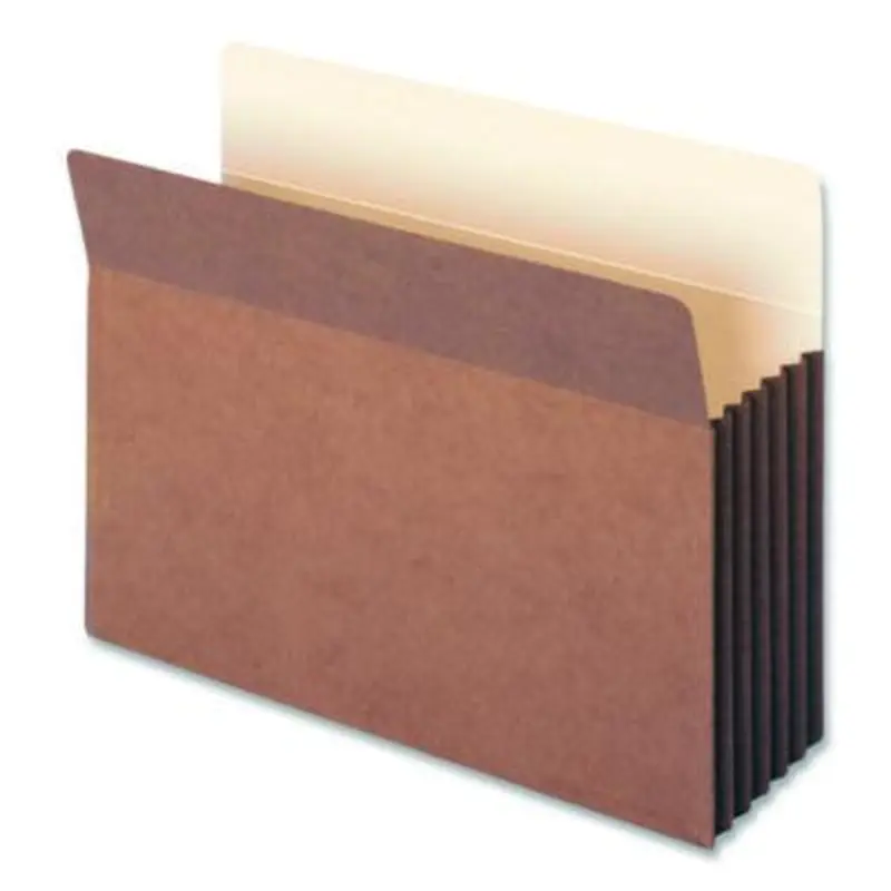 Redrope Drop-Front File Pockets with Fully Lined Gussets, 5.25" Expansion, Letter Size, Redrope, 10/Box - File Jackets/Sleeves/Wallets | Smead