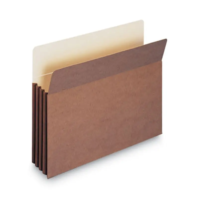 Redrope TUFF Pocket Drop-Front File Pockets with Fully Lined Gussets, 3.5" Expansion, Letter Size, Redrope, 10/Box - File Jackets/Sleeves/Wallets | Smead