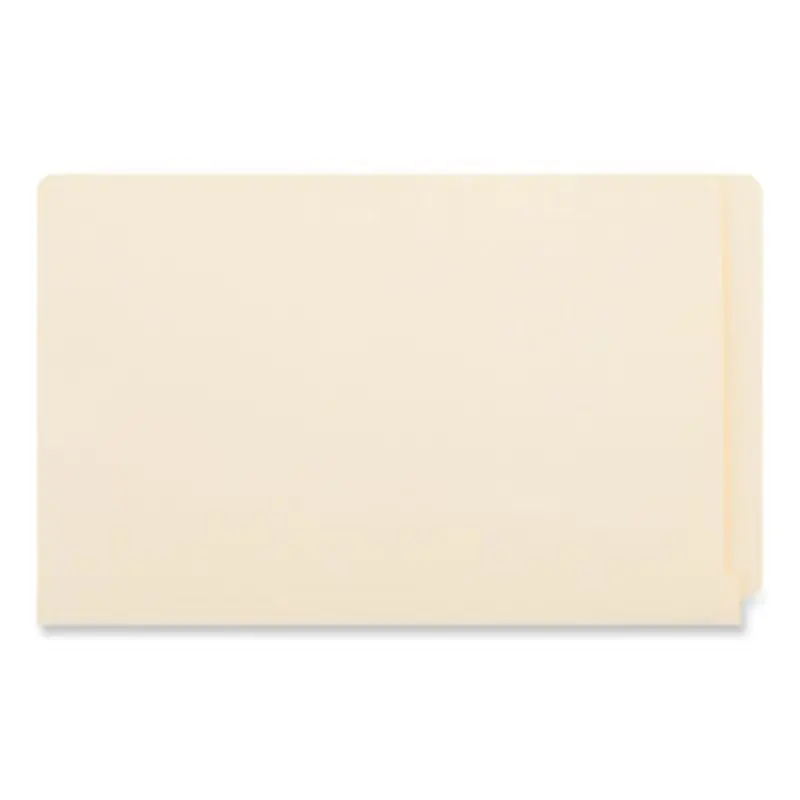 Deluxe Reinforced End Tab Folders, Straight Tabs, Legal Size, 0.75" Expansion, Manila, 100/Box - File Folders | Universal