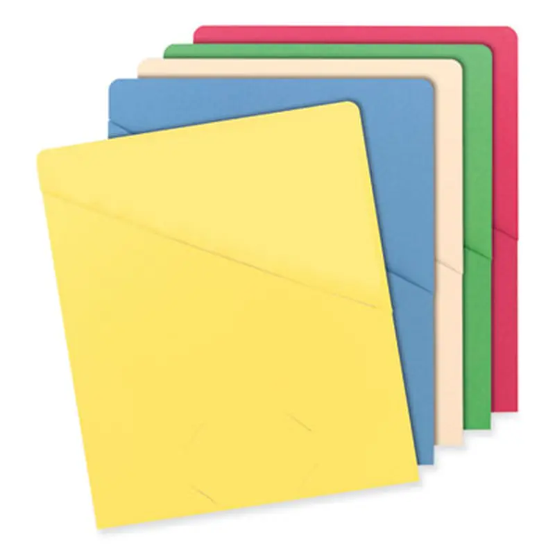 Organized Up Slash Jackets, Letter Size, Assorted Colors, 25/Pack - File Jackets/Sleeves/Wallets | Smead