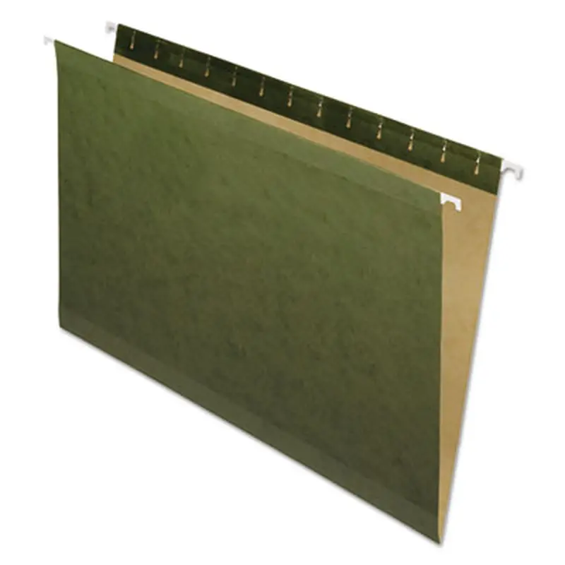 Reinforced Hanging File Folders, Legal Size, Straight Tabs, Standard Green, 25/Box - Hanging File Folders | Pendaflex