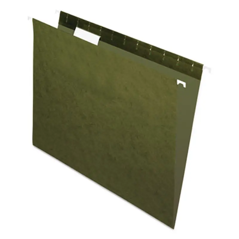 Standard Green Hanging Folders, Letter Size, 1/5-Cut Tabs, Standard Green, 25/Box - Hanging File Folders | Pendaflex