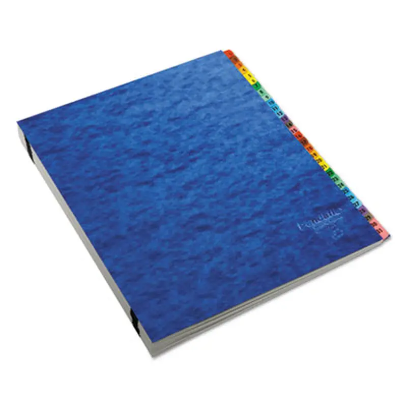 Expanding Desk File, 23 Dividers, Alpha Index, Letter Size, Blue Cover - Indexed Sorters | Pendaflex