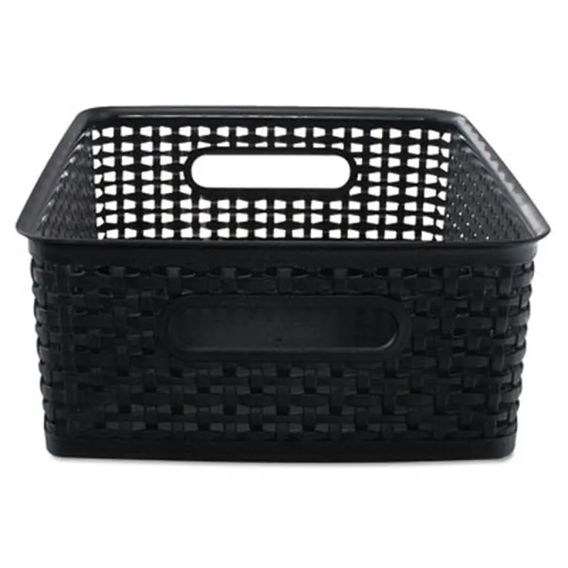 Weave Bins, 14.25 x 10.25 x 4.75, Black, 2/Pack - File Boxes | Advantus