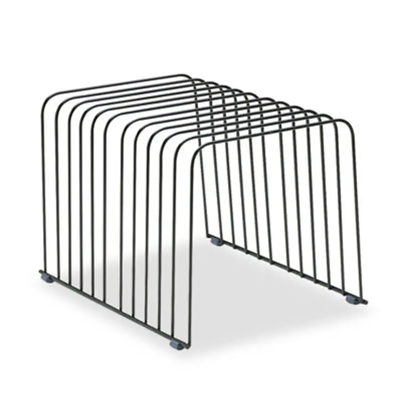 Wire Desktop Organizer, 11 Sections, Letter to Legal Size Files, 9" x 11.38" x 8", Black - Desktop Document Racks & Sorters | Fellowes