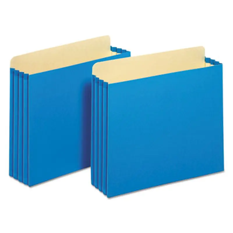 File Cabinet Pockets, 3.5" Expansion, Letter Size, Blue, 10/Box - File Jackets/Sleeves/Wallets | Pendaflex
