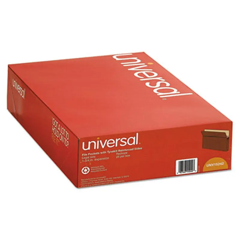 Redrope Expanding File Pockets, 1.75" Expansion, Legal Size, Redrope, 25/Box - File Jackets/Sleeves/Wallets | Universal