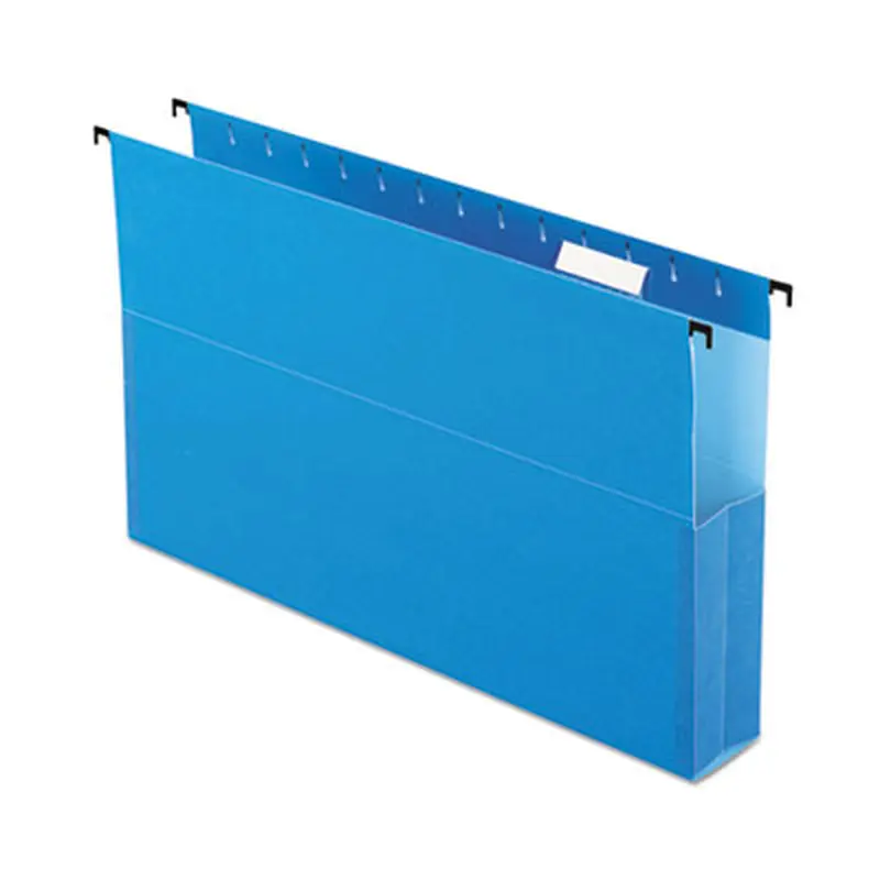 SureHook Reinforced Extra-Capacity Hanging Box File, 1 Section, 2" Capacity, Legal Size, 1/5-Cut Tabs, Blue, 25/Box - Hanging File Folders | Pendaflex