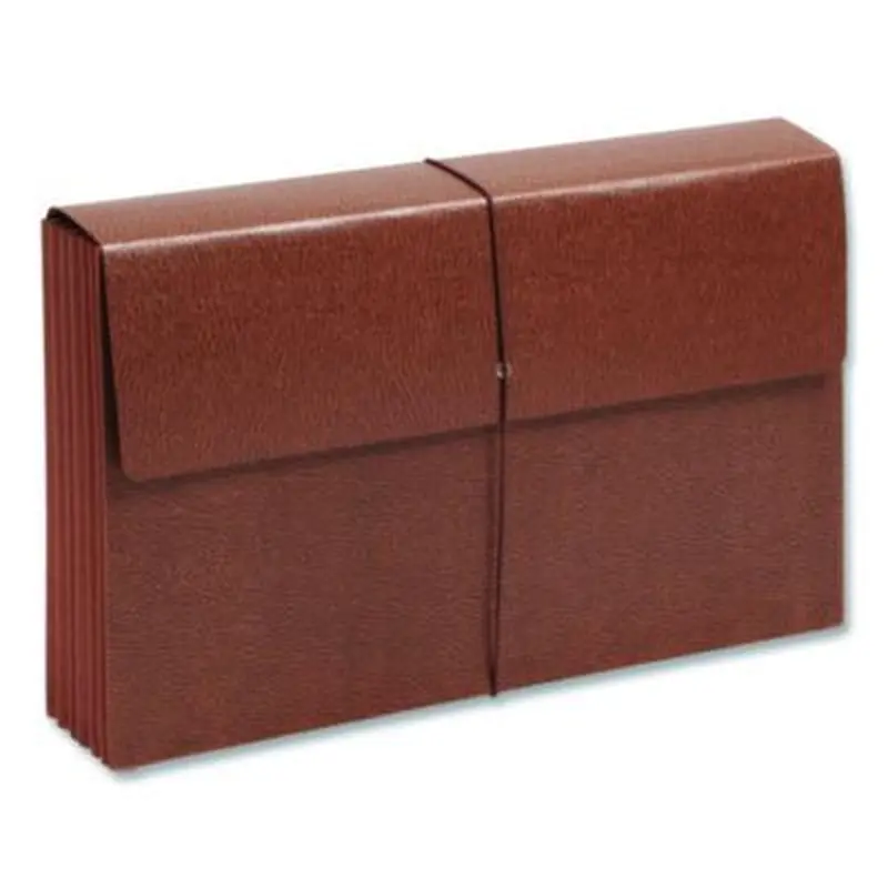 Classic Expanding Partition Wallet with Tear Resistant Gusset/Elastic Cord, 5.25" Exp, 6 Section, Legal Size, Redrope, 10/Box - File Jackets/Sleeves/Wallets | Smead