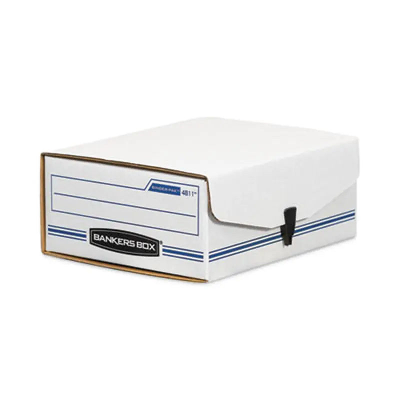 LIBERTY BINDER-PAK, Letter Files, 9.13" x 11.38" x 4.38", White/Blue - File Boxes | Bankers Box