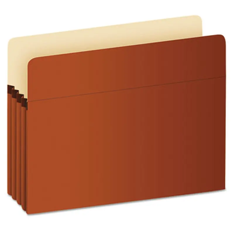 Pocket File, 3.5" Expansion, Legal Size, Red Fiber - File Jackets/Sleeves/Wallets | Pendaflex