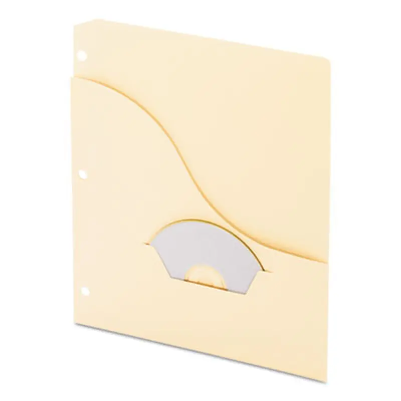 Pocket Project Folders, 3-Hole Punched, Letter Size, Manila, 15/Pack - Project Folders | Pendaflex