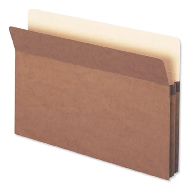 Redrope Drop Front File Pockets, 1.75" Expansion, Legal Size, Redrope, 25/Box - File Jackets/Sleeves/Wallets | Smead