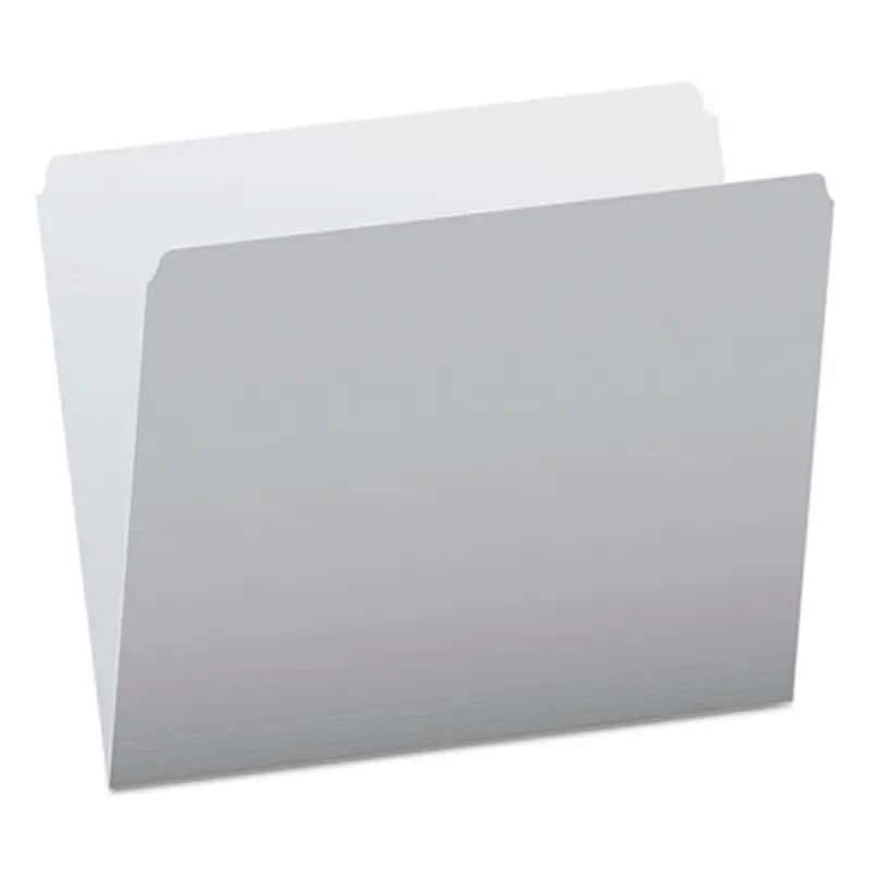 Colored File Folders, Straight Tabs, Letter Size, Gray/Light Gray, 100/Box - File Folders | Pendaflex