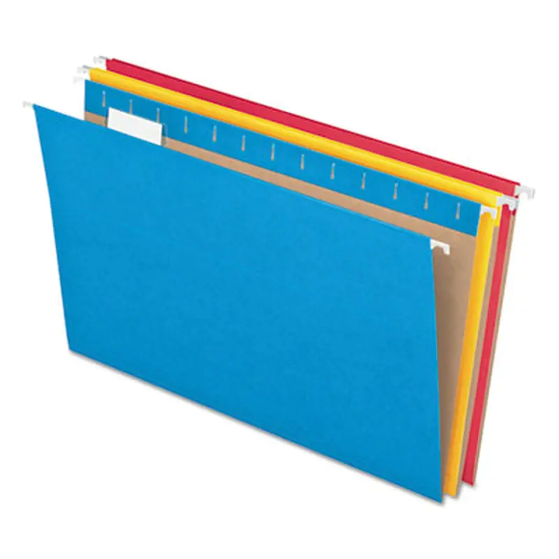 Colored Hanging Folders, Letter Size, 1/5-Cut Tabs, Five-Color Assortment, 25/Box - Hanging File Folders | Pendaflex