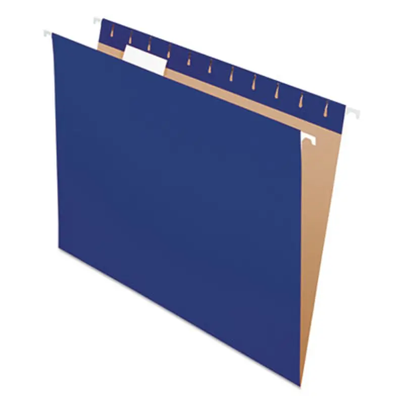 Colored Hanging Folders, Letter Size, 1/5-Cut Tabs, Navy, 25/Box - Hanging File Folders | Pendaflex