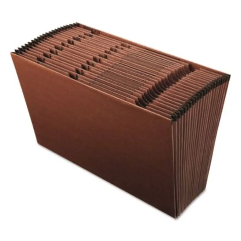 Earthwise by Pendaflex Recycled Indexed Expanding File, 21 Sections, 1/21-Cut Tabs, Legal Size, Red Fiber - File Jackets/Sleeves/Wallets | Pendaflex