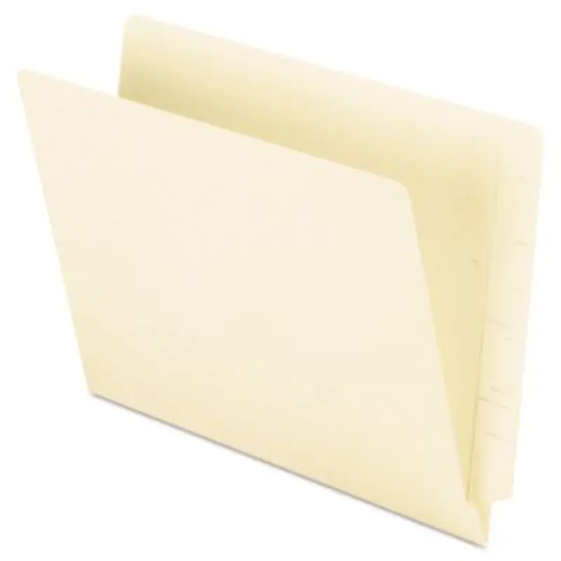 Manila End Tab Folders, 9.5" High Front, Straight 2-Ply Tabs, Letter Size, Manila, 100/Box - File Folders | Pendaflex
