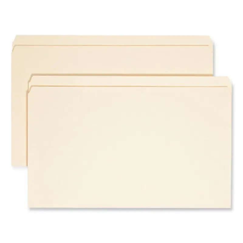 Manila File Folders, Straight Tabs, Legal Size, 0.75" Expansion, Manila, 100/Box - File Folders | Smead