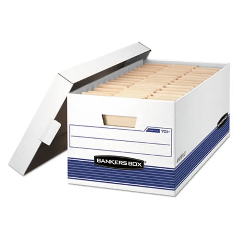 STOR/FILE Medium-Duty Storage Boxes, Letter Files, 12" x 25.38" x 10.25", White, 20/Carton - File Boxes | Bankers Box