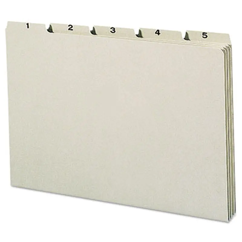 100% Recycled Daily Top Tab File Guide Set, 1/5-Cut Top Tab, 1 to 31, 8.5 x 14, Green, 31/Set - File Guides | Smead