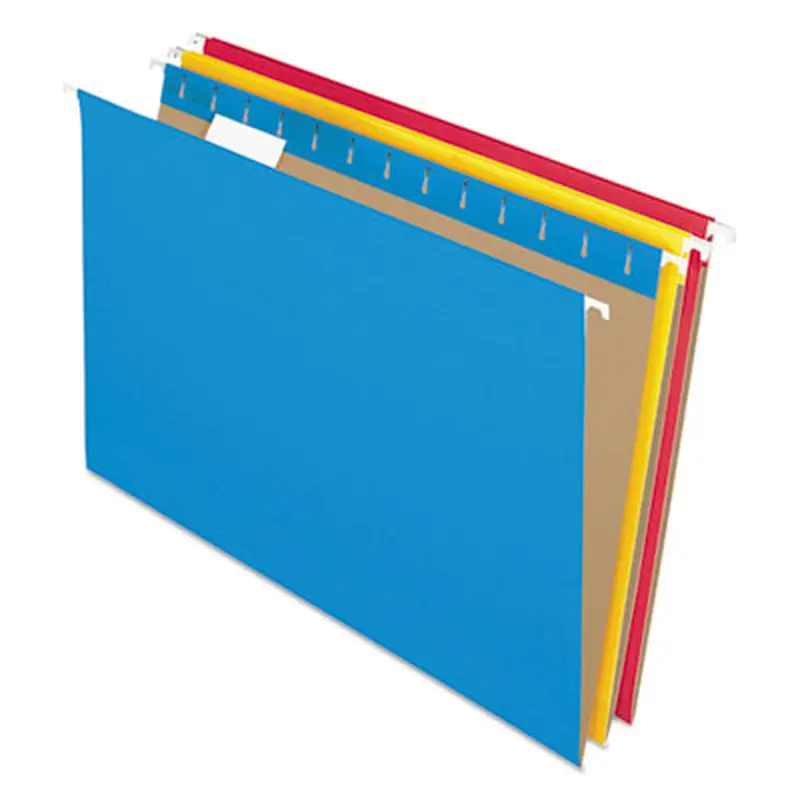 Colored Hanging Folders, Legal Size, 1/5-Cut Tabs, Assorted Colors, 25/Box - Hanging File Folders | Pendaflex