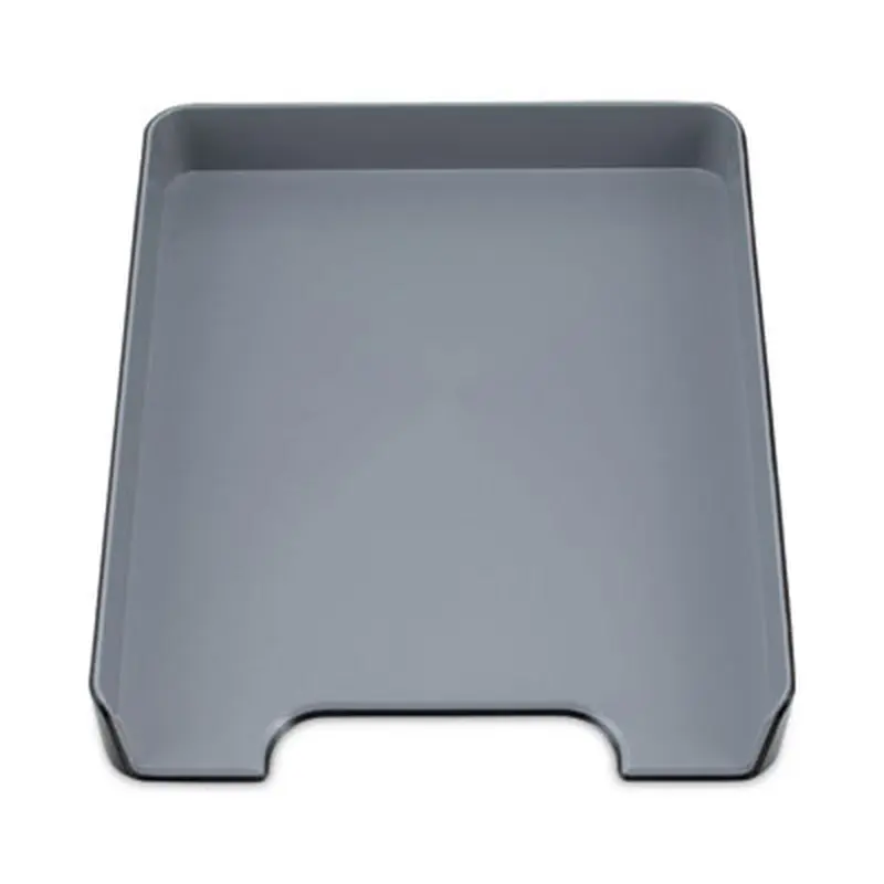 Fusion Letter Tray, 1 Section, Letter Size Files, 9.75" x 12.5" x 1.75", Black - Desktop Document Racks & Sorters | Advantus