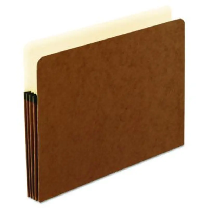 Smart Shield File Pocket, 3.5" Expansion, Letter Size, Red Fiber, 10/Box - File Jackets/Sleeves/Wallets | Pendaflex