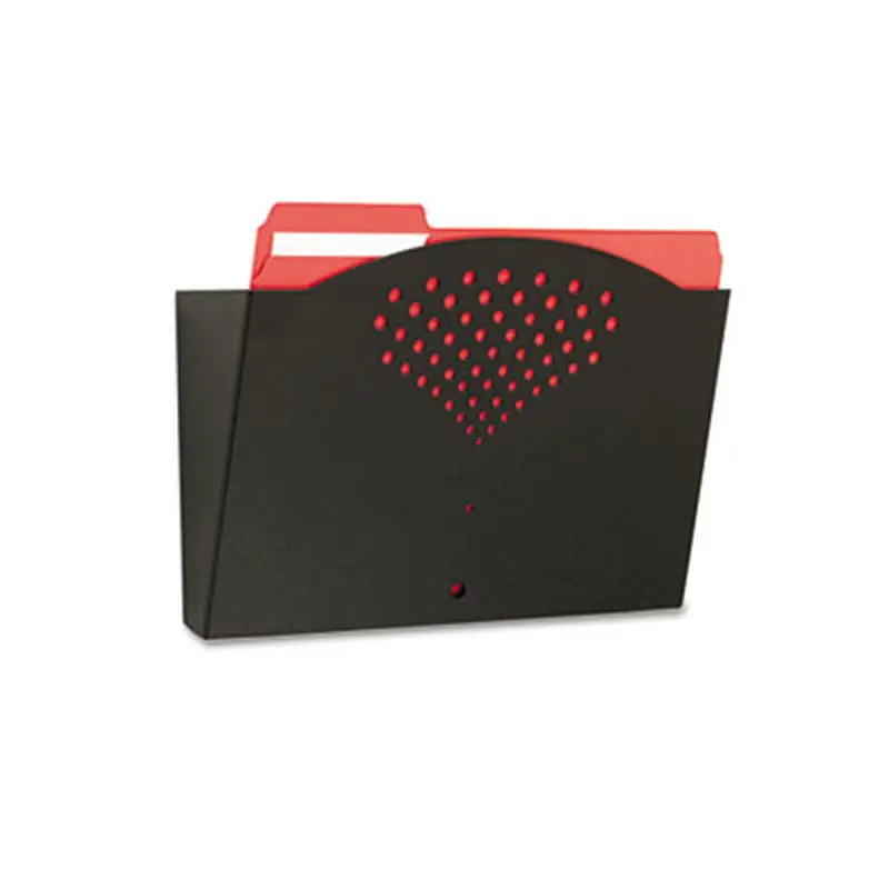 Steel Wall Pocket, Letter Size, 12" x 3" x 9", Black - Hanging File Systems | Safco